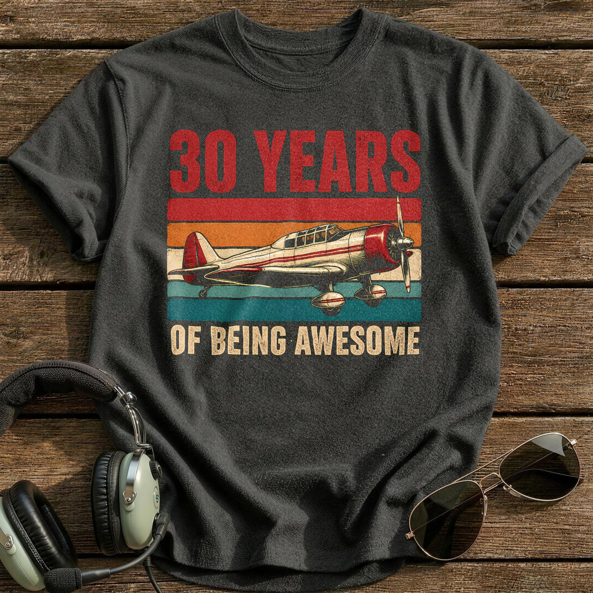30 Being Awesome T-Shirt - Charcoal