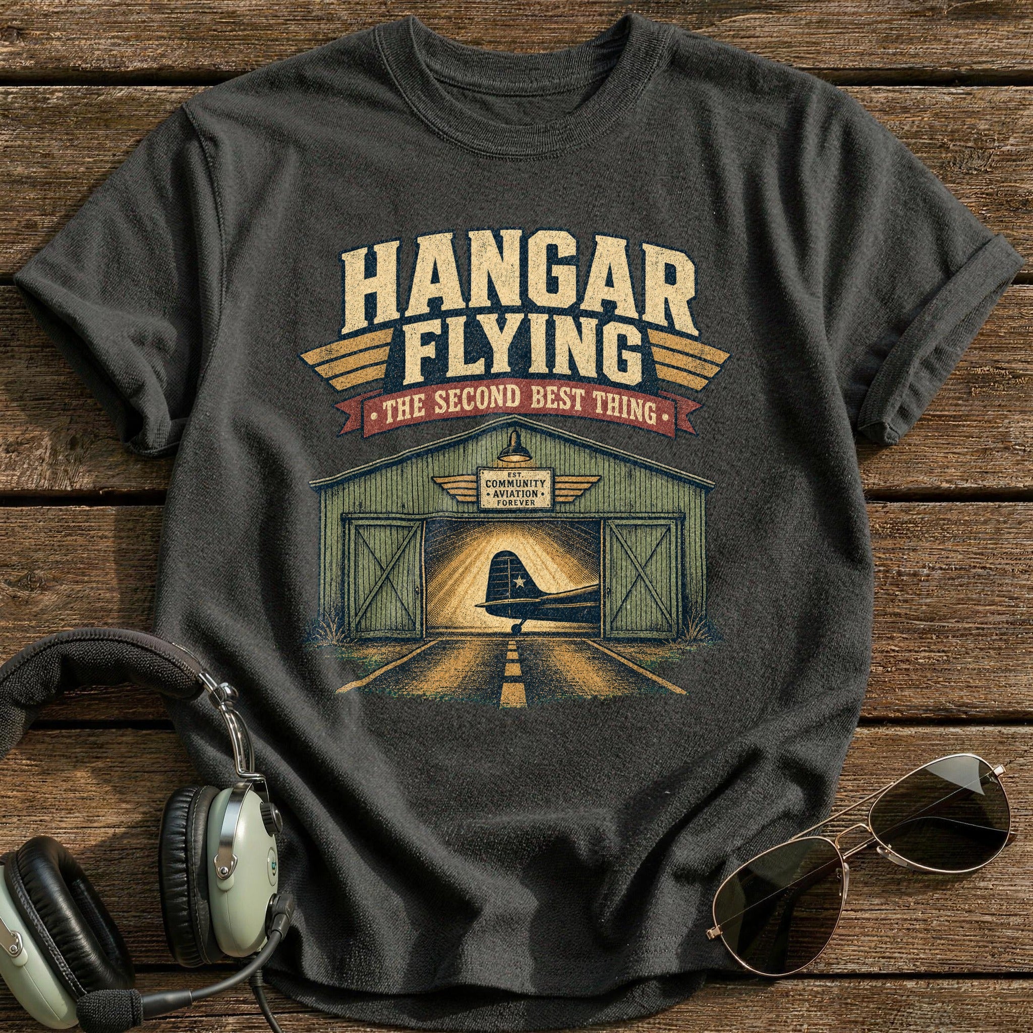 Hangar Flying T-Shirt - Charcoal