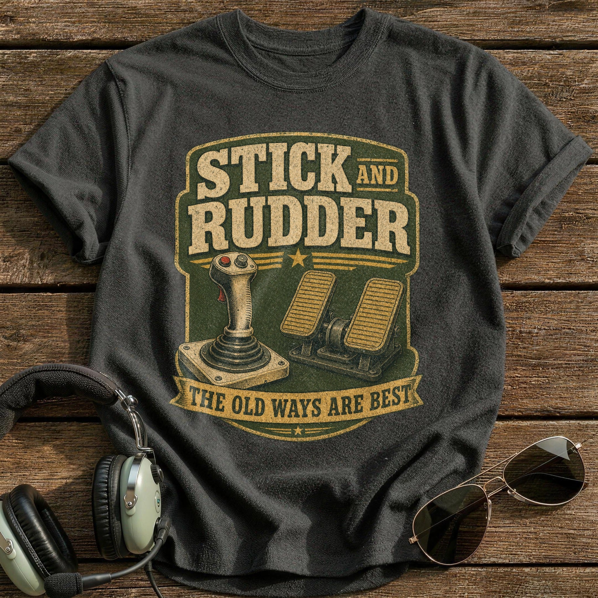 Stick and Rudder T-Shirt - Charcoal