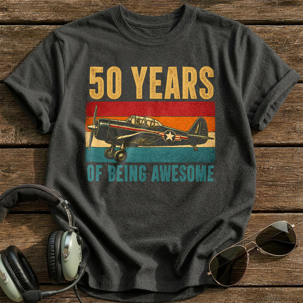 50 Being Awesome T-Shirt - Charcoal