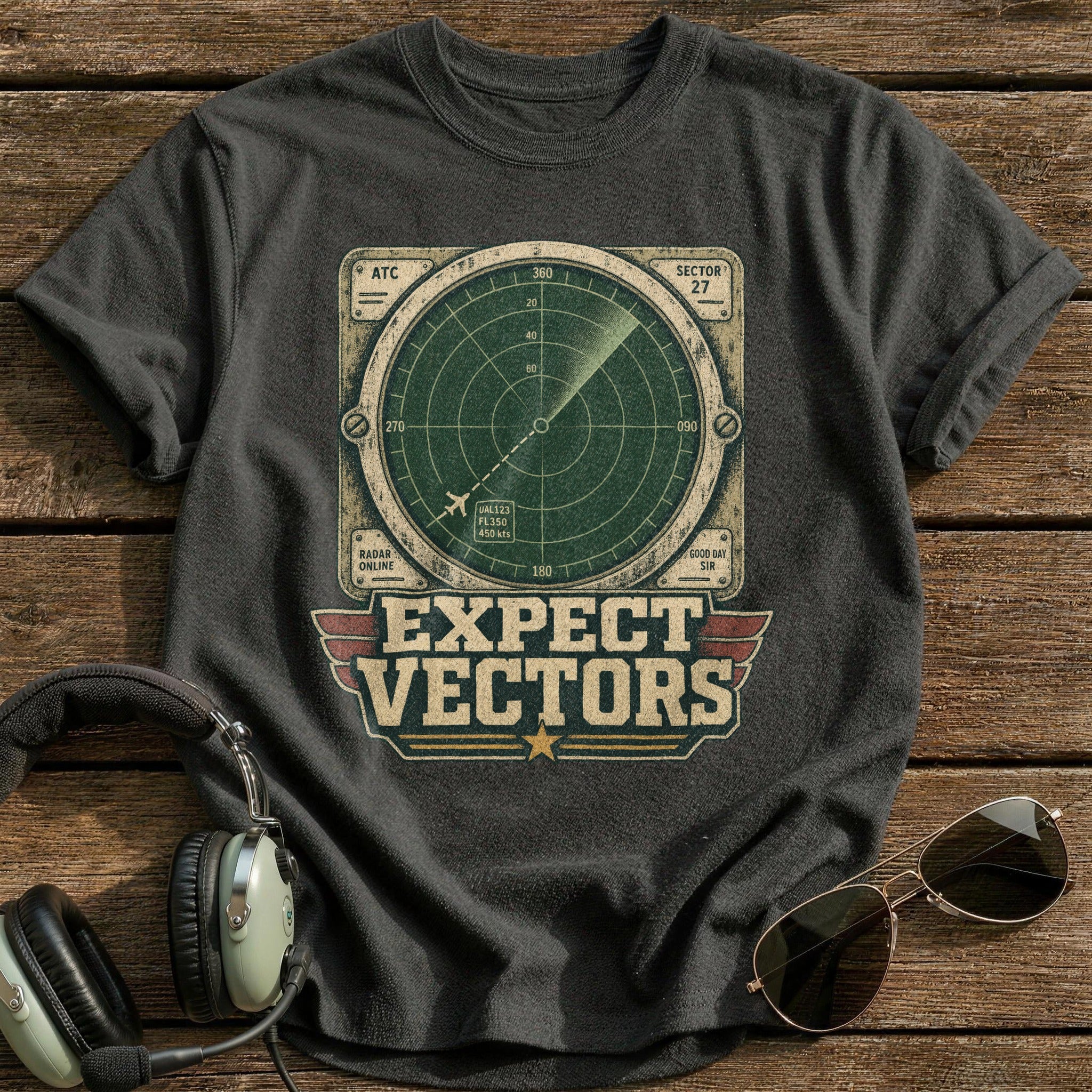 Expect Vectors T-Shirt - Charcoal