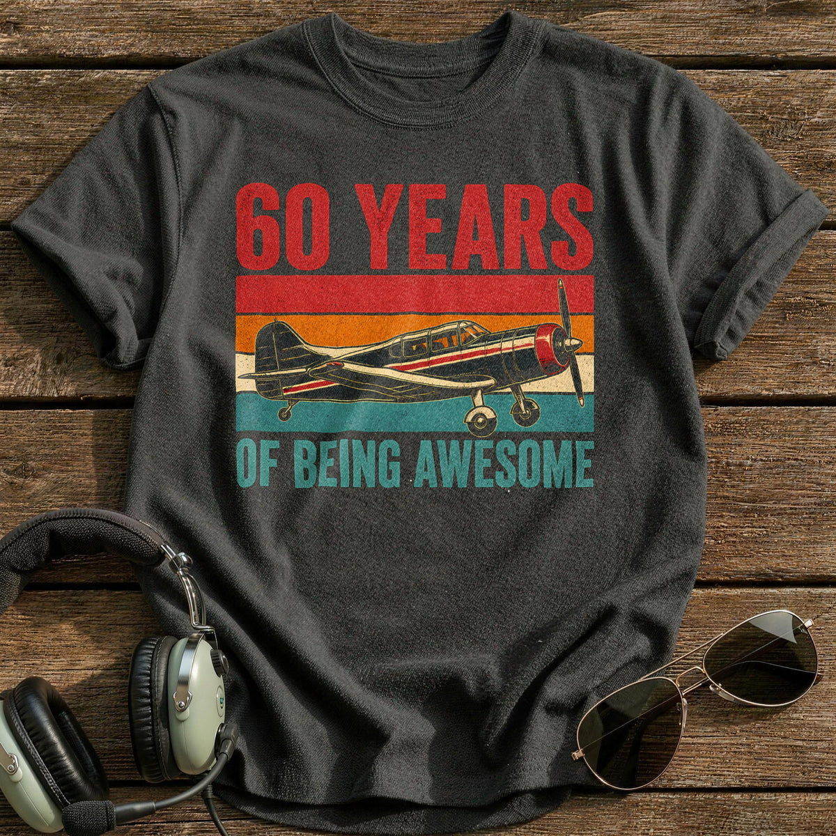 60 Being Awesome T-Shirt - Charcoal