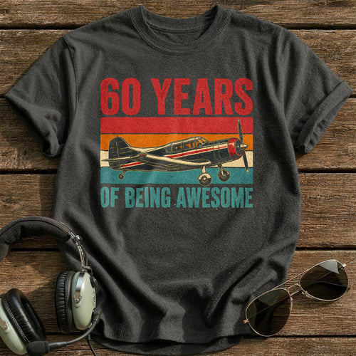 60 Being Awesome T-Shirt - Charcoal