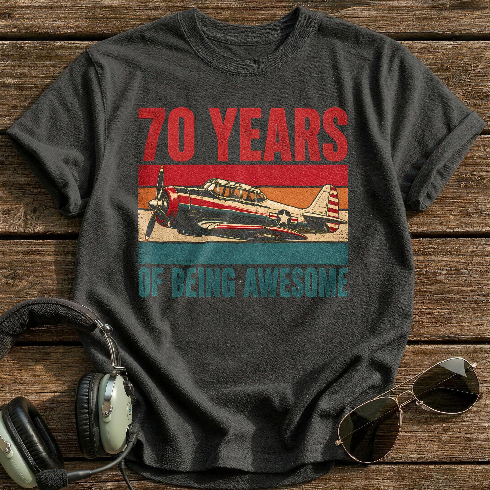 70 Being Awesome T-Shirt - Charcoal