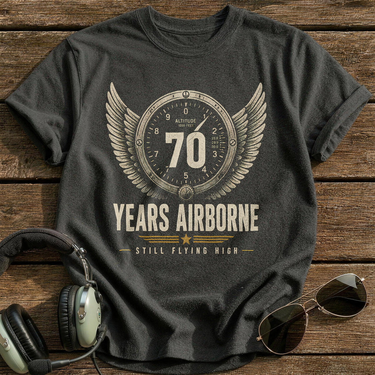 70 Still Flying T-Shirt - Charcoal