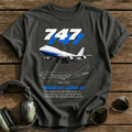 747 80 T-Shirt - Charcoal