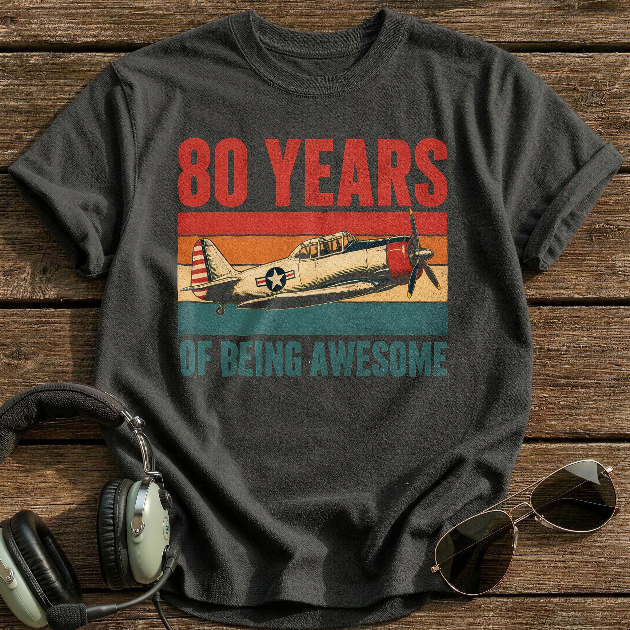 80 Being Awesome T-Shirt - Charcoal