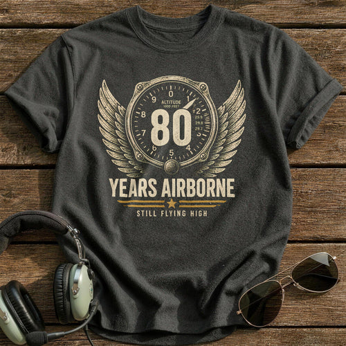 80 Still Flying T-Shirt - Charcoal
