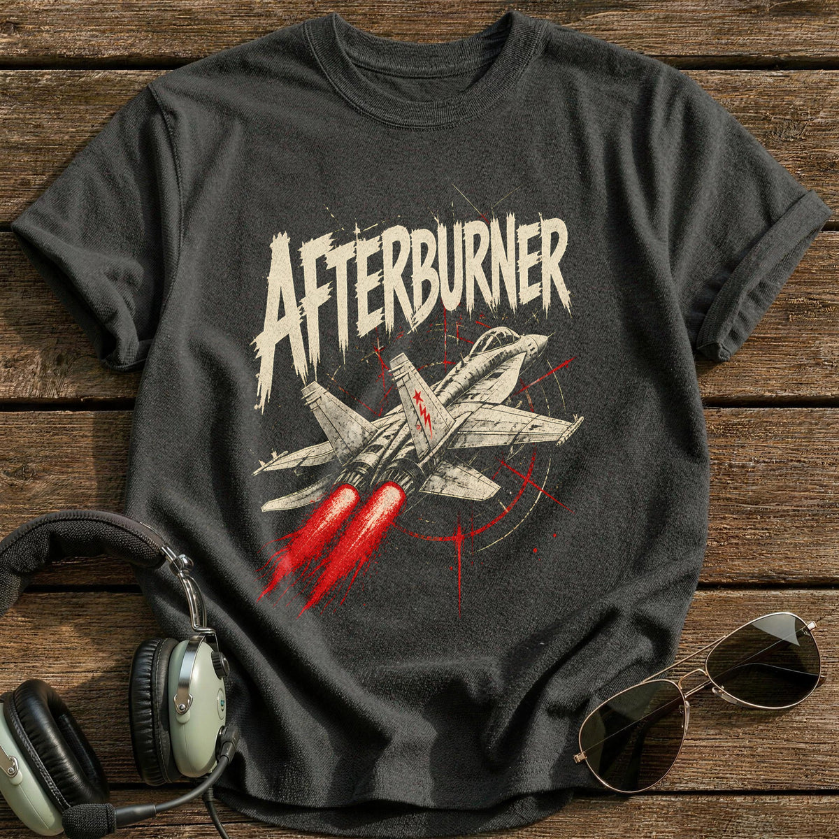 Afterburner Grunge 29 T-Shirt - Charcoal