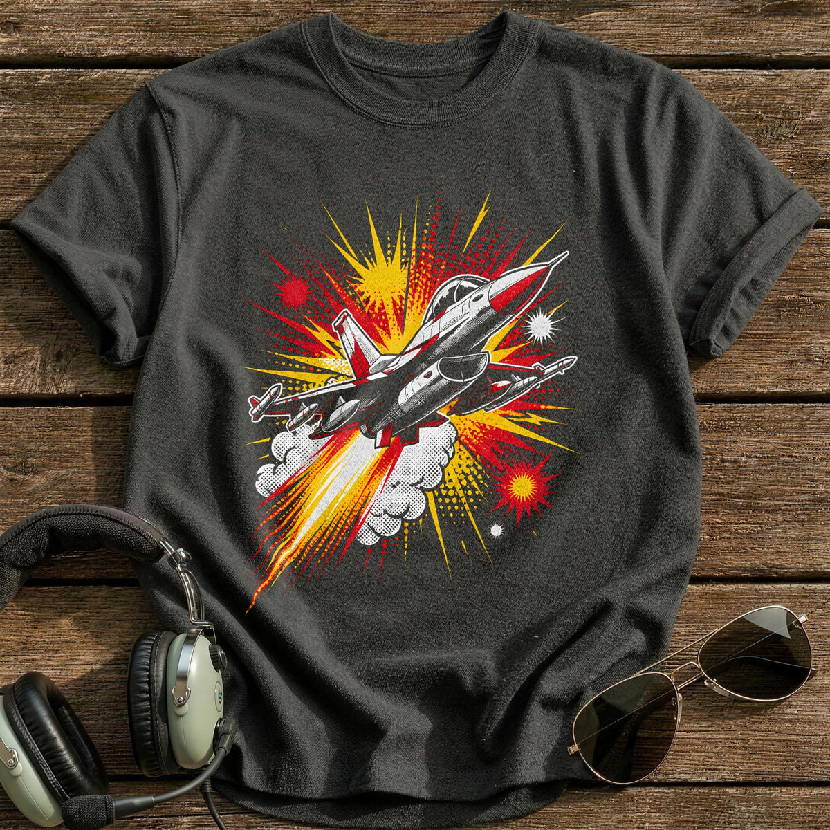 Afterburner Pop T-Shirt - Charcoal