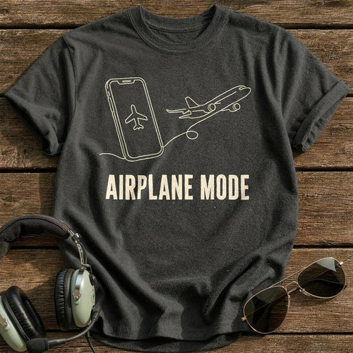 Airplane Mode 46 T-Shirt - Charcoal