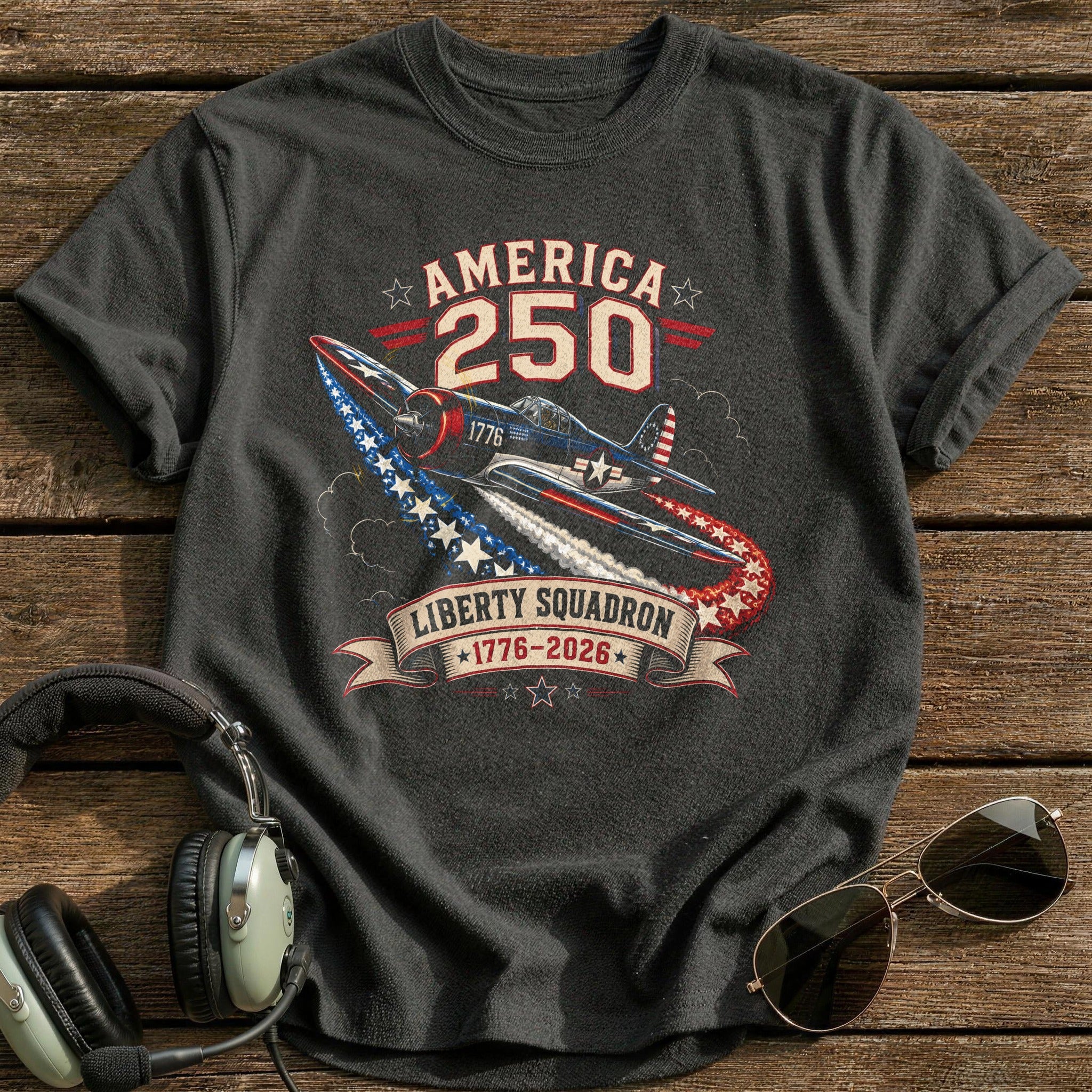 America 250 Liberty Squadron T-Shirt - Charcoal