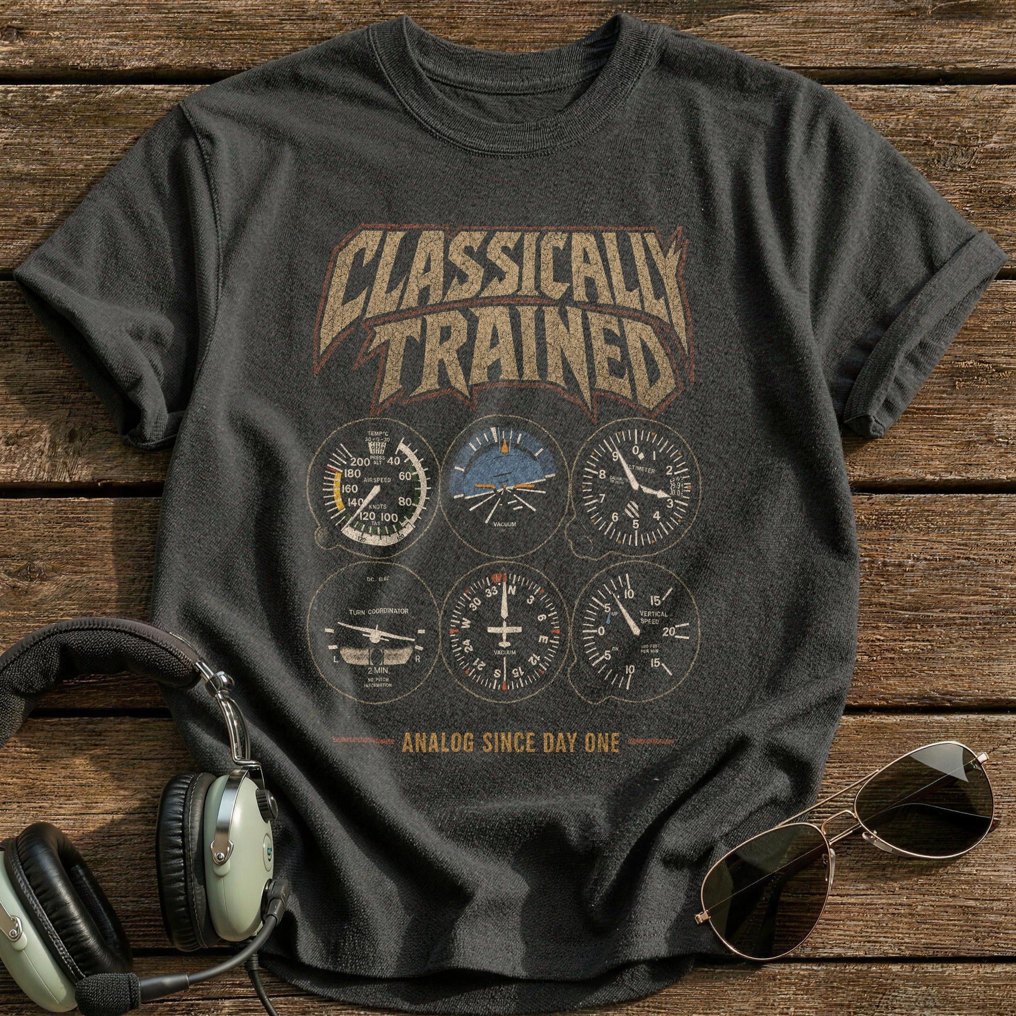 Analog Since Day One T-Shirt - Charcoal