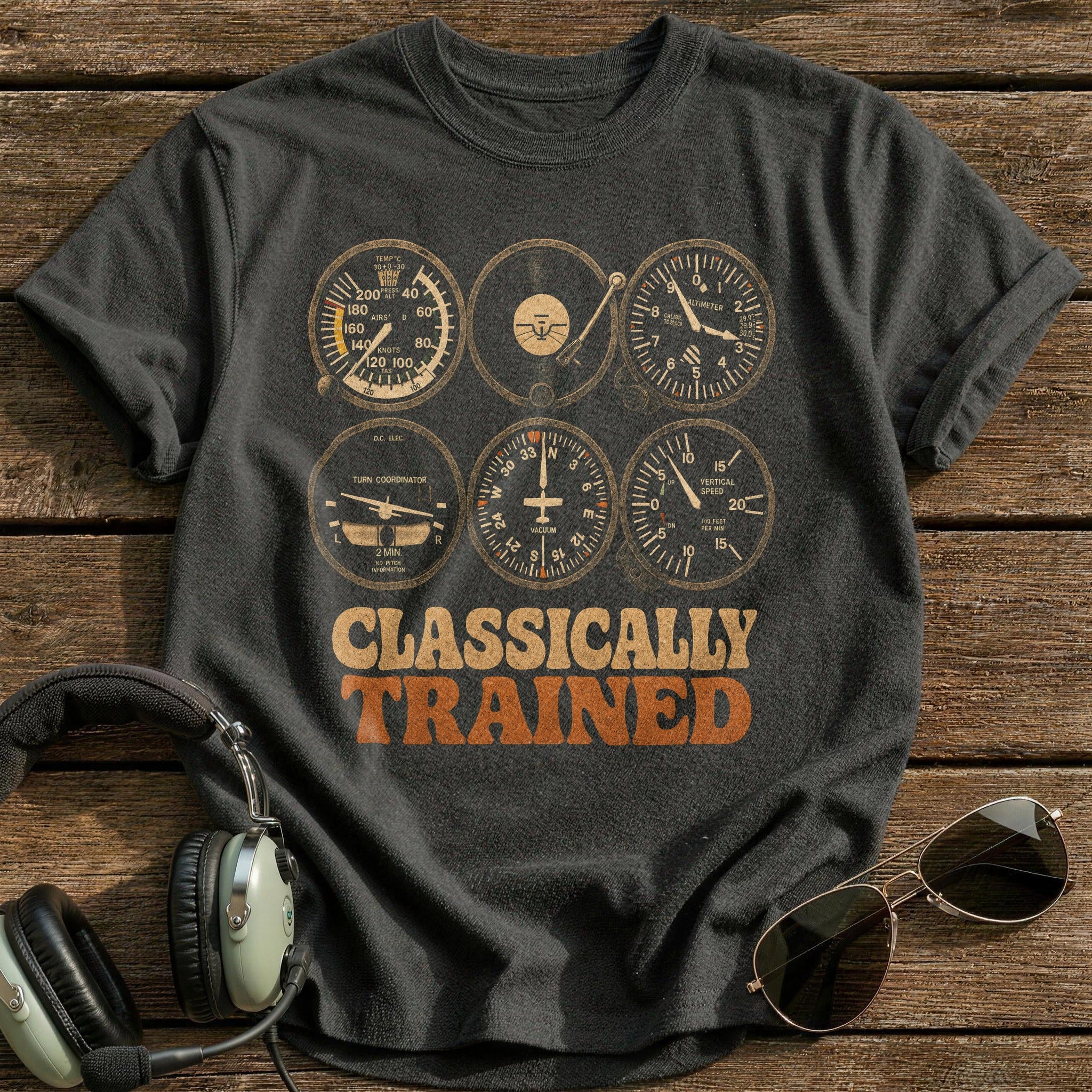 Analogue Aviator T-Shirt - Charcoal
