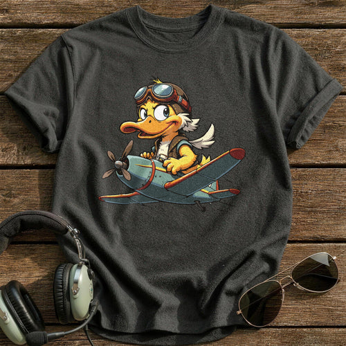 Angry Duck Pilot T-Shirt - Charcoal