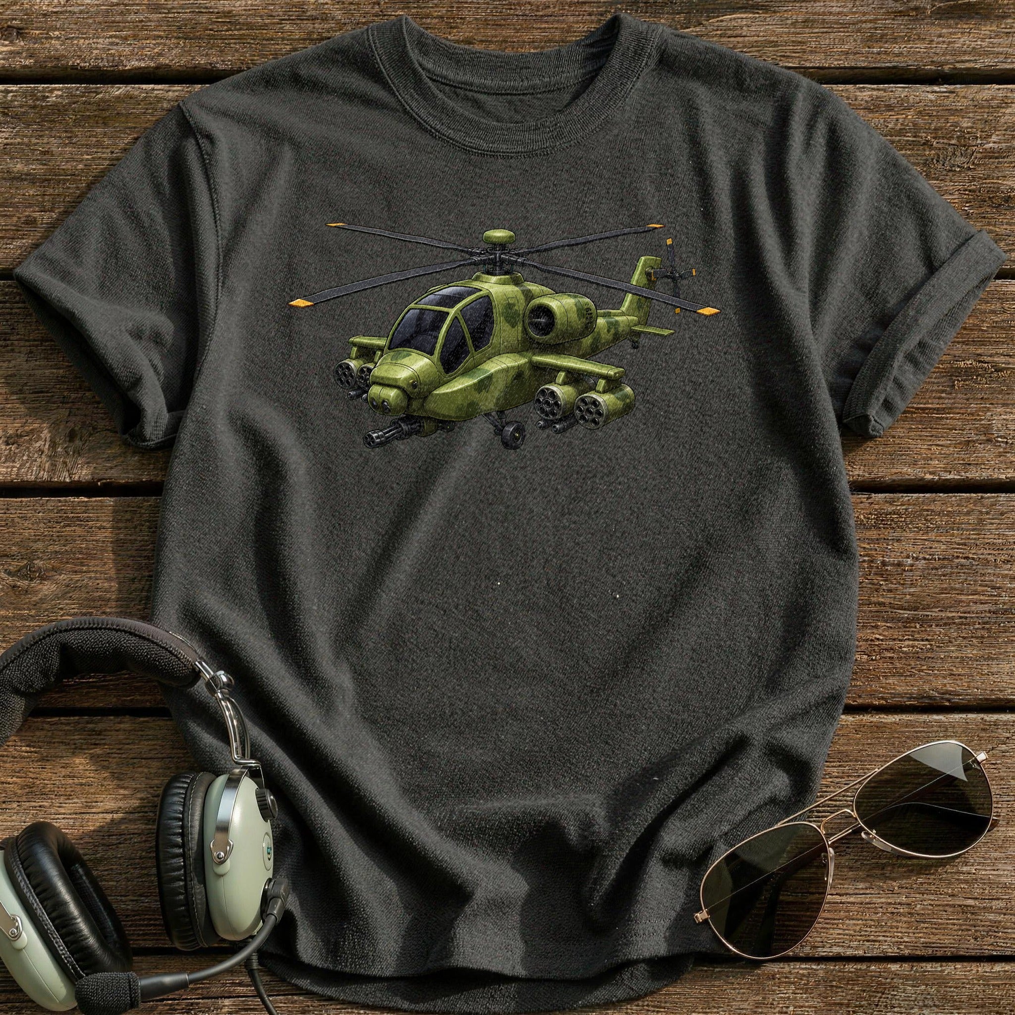 Attack Heli 46 T-Shirt - Charcoal