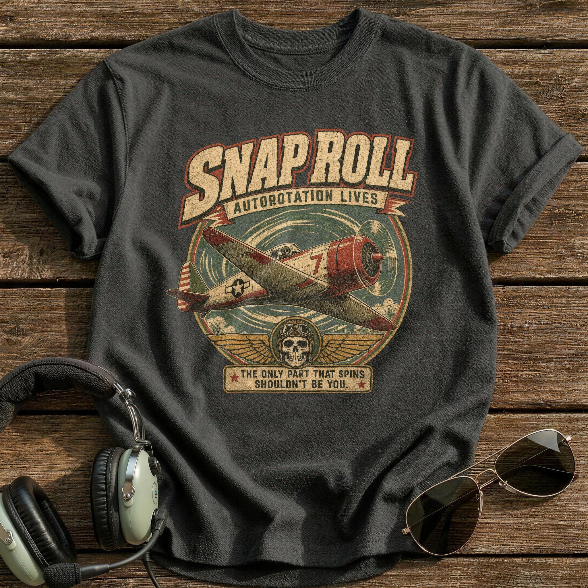 Autorotation Lives T-Shirt - Charcoal