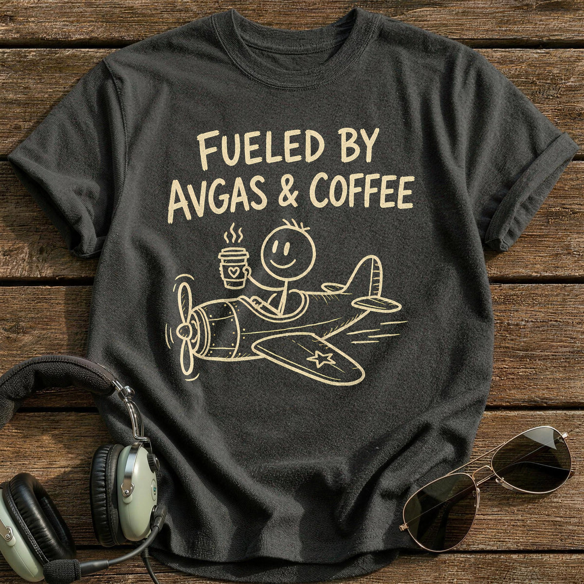 Avgas Coffee 36 T-Shirt - Charcoal