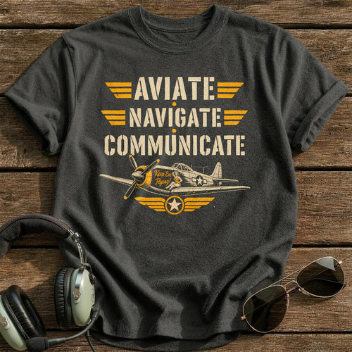 Aviate Navigate Communicate - Charcoal