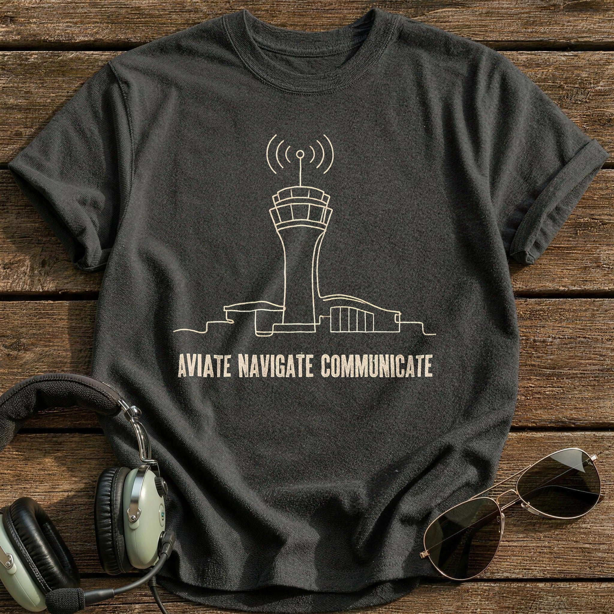 Aviate Navigate Communicate 53 T-Shirt - Charcoal