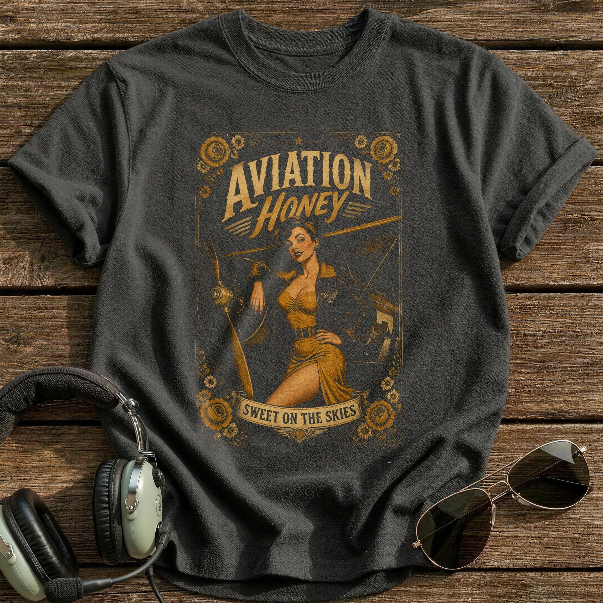 Aviation Honey T-Shirt - Charcoal