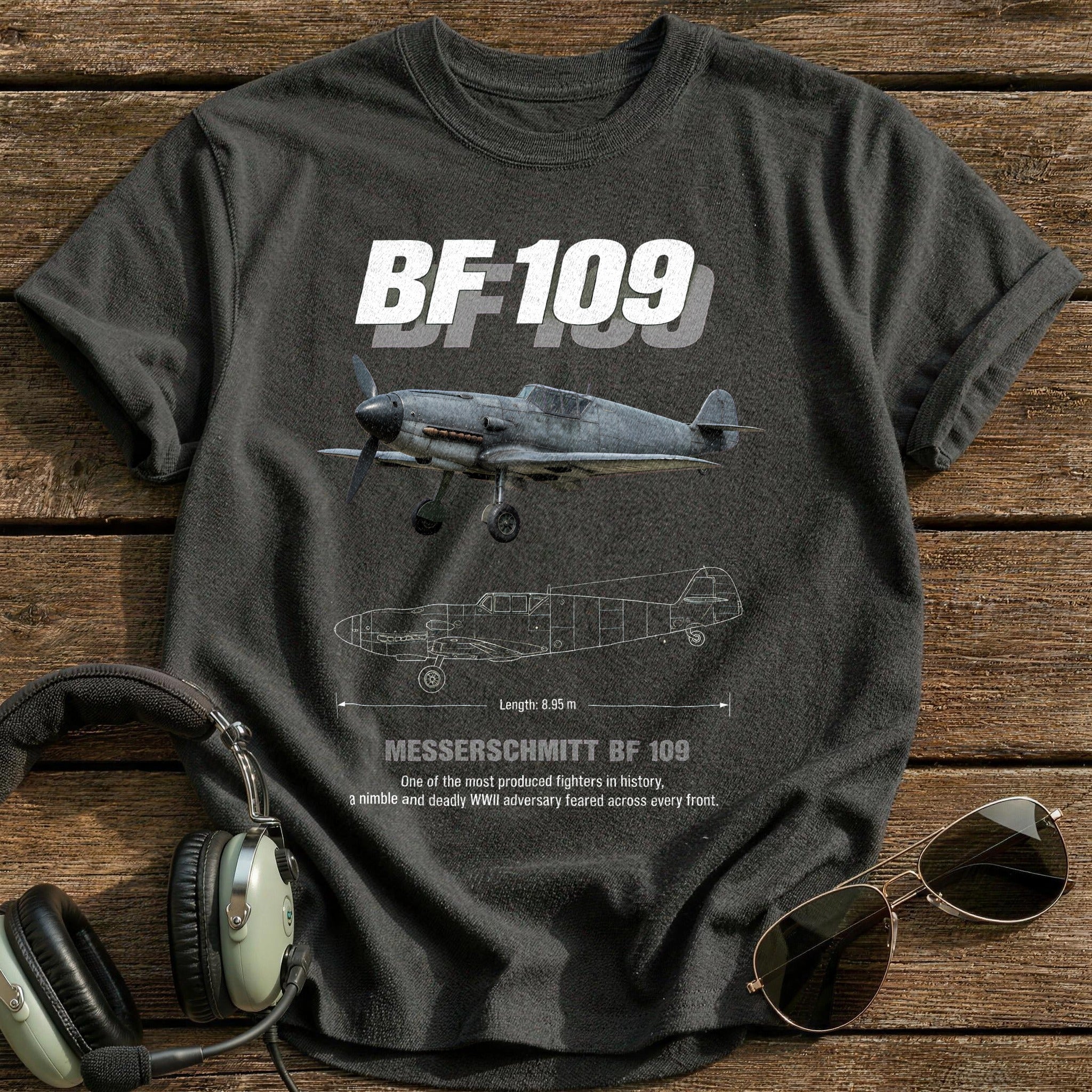 Bf109 95 T-Shirt - Charcoal