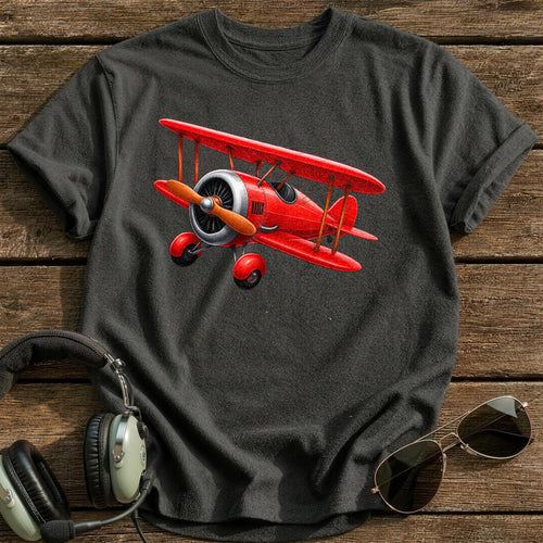 Biplane 33 T-Shirt - Charcoal