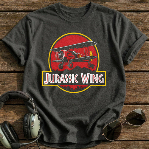Biplane Safari T-Shirt - Charcoal