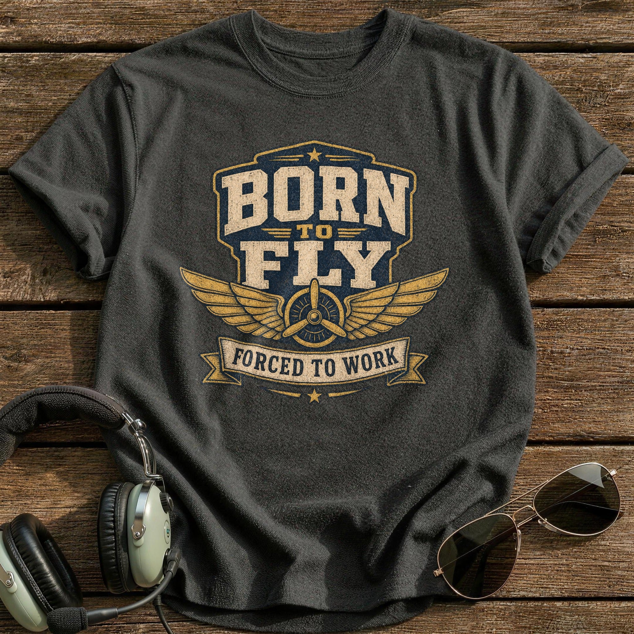 Born to Fly T-Shirt - Charcoal