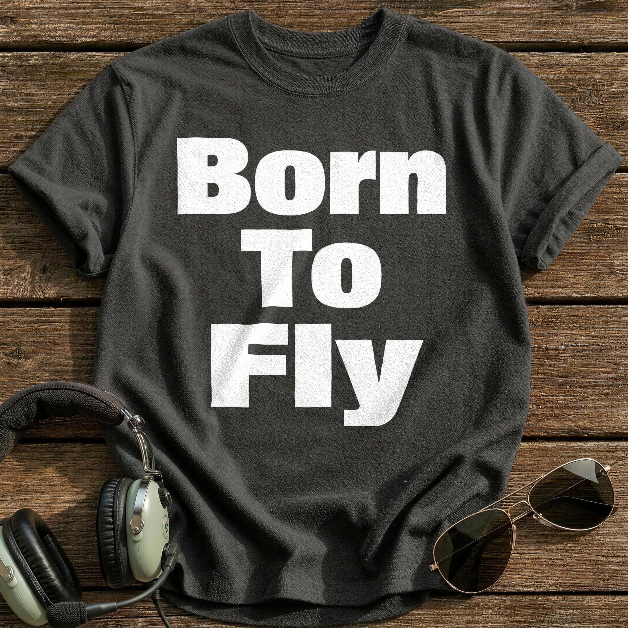 Born To Fly T-Shirt - Charcoal