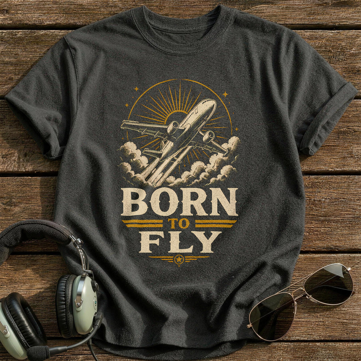 Born To Fly 88 T-Shirt - Charcoal