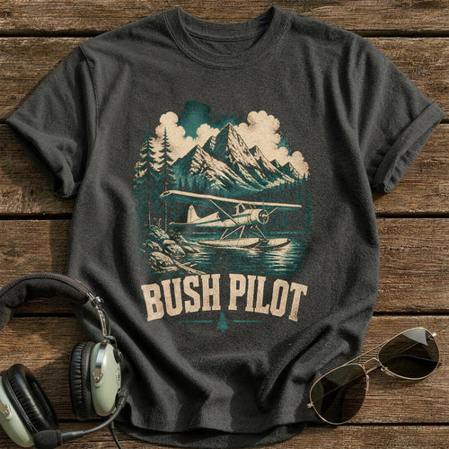Bush Pilot Riso 24 T-Shirt - Charcoal