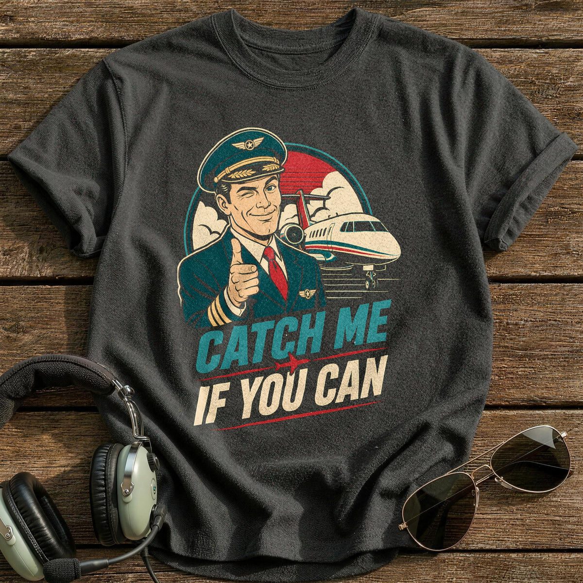 Catch Me If You Can T-Shirt - Charcoal