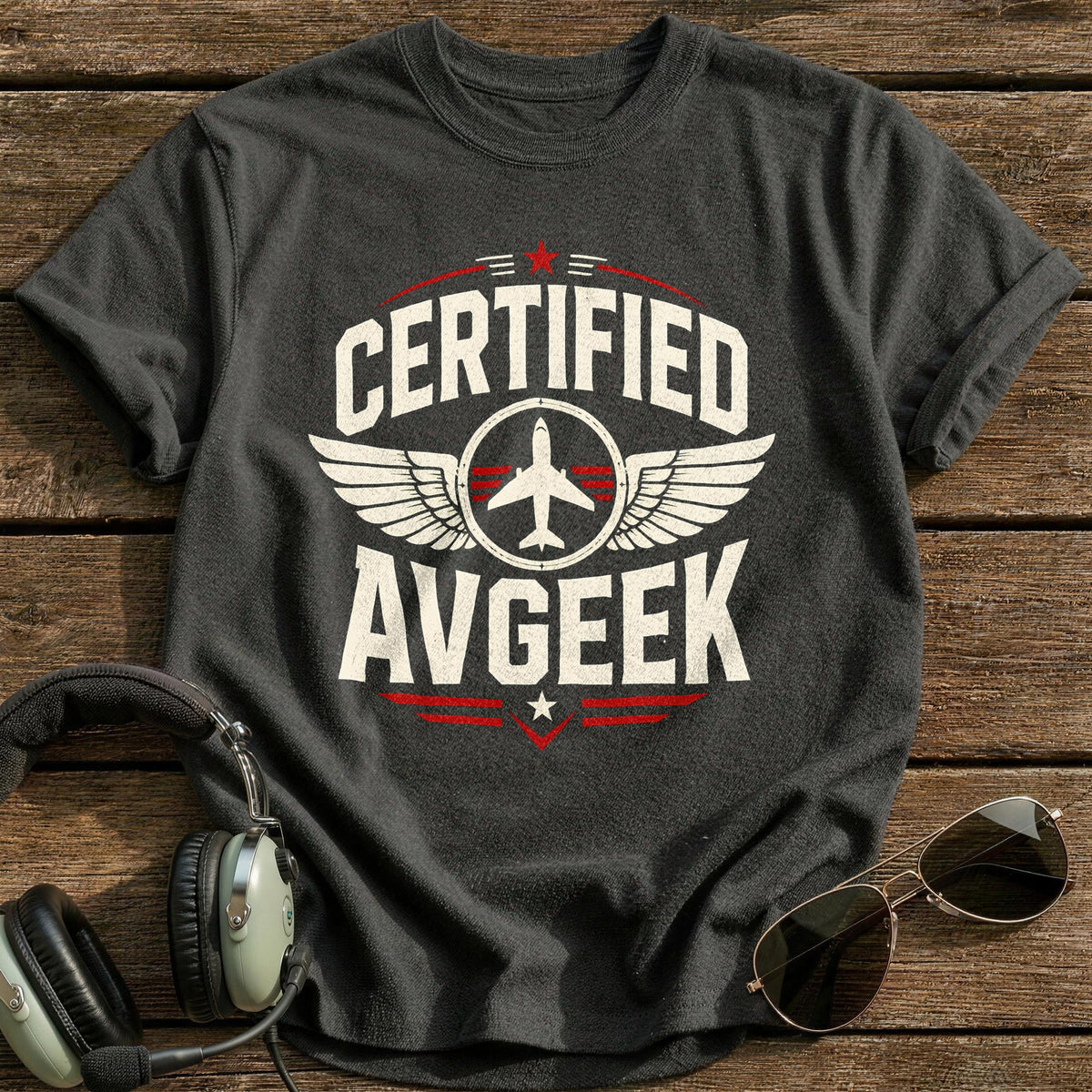 Certified Avgeek T-Shirt - Charcoal