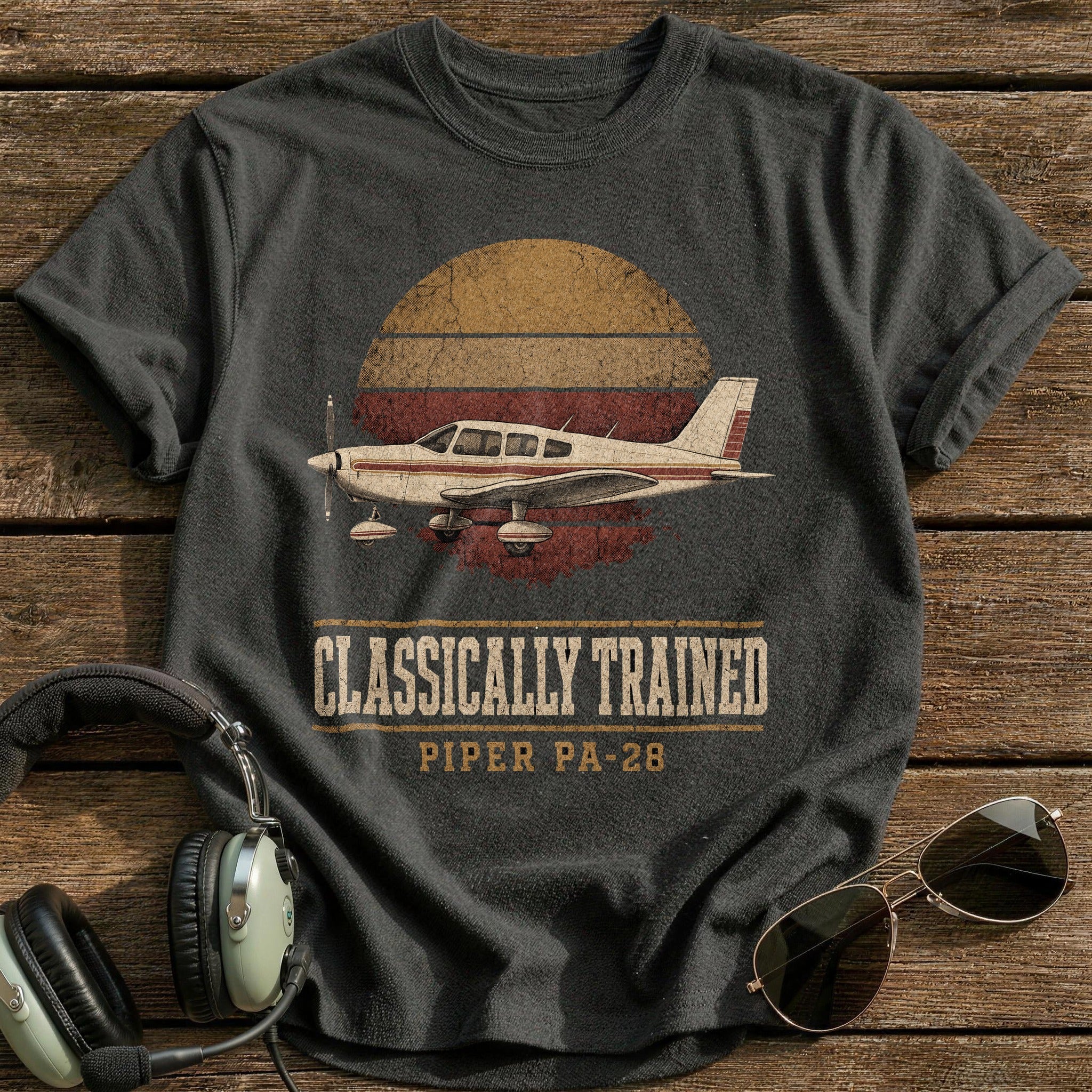 Classically Trained PA-28 T-Shirt - Charcoal