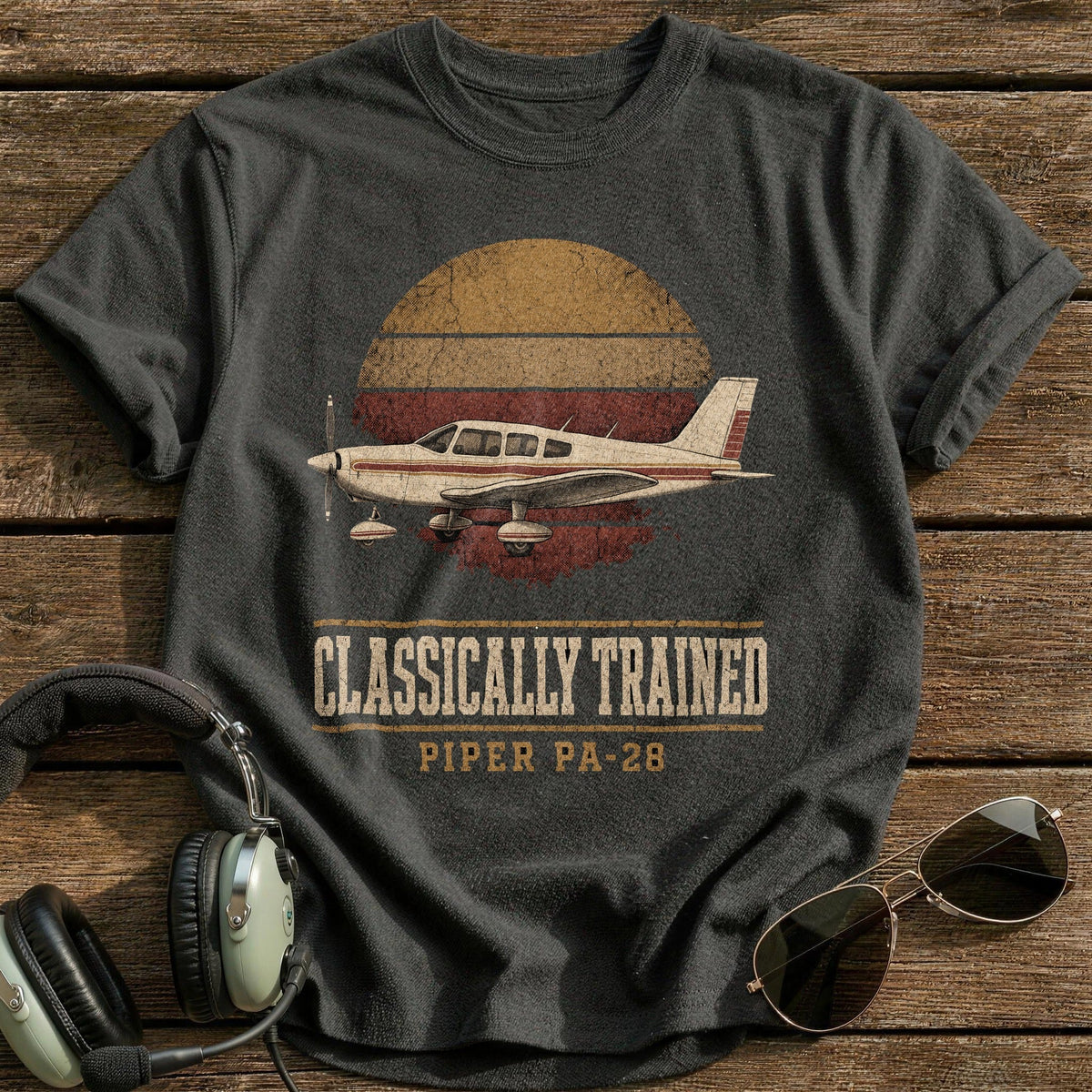 Classically Trained PA-28 Kids T-Shirt - Charcoal