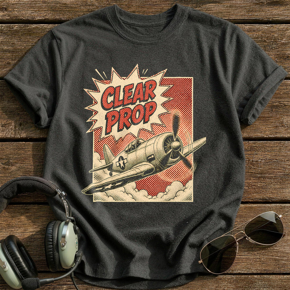 Clear Prop Comic 60 T-Shirt - Charcoal