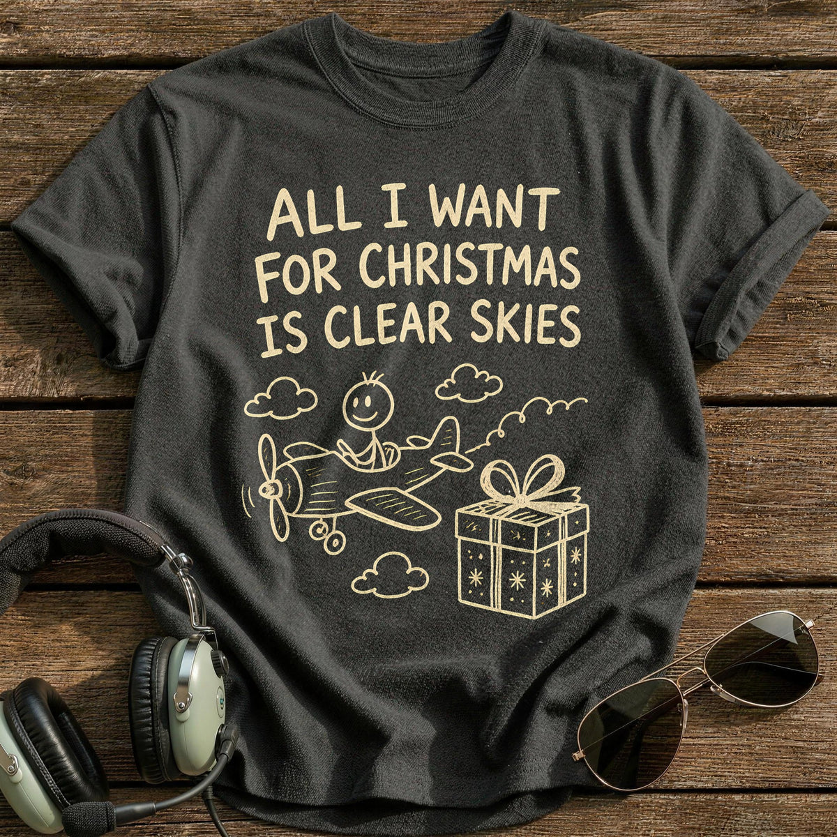 Clear Skies 70 T-Shirt - Charcoal