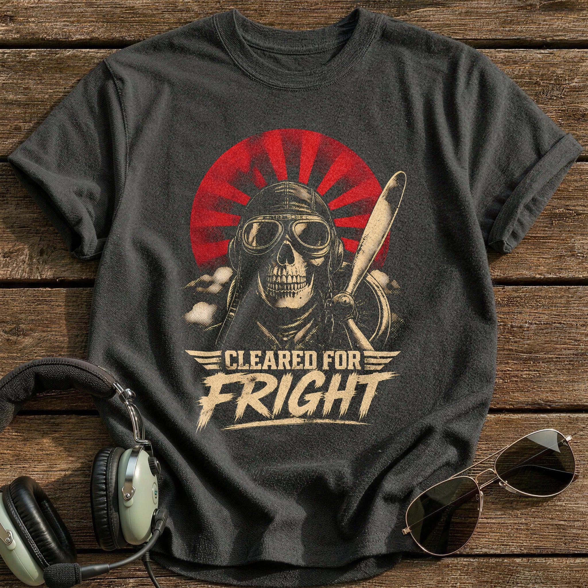 Cleared For Fright 08 T-Shirt - Charcoal