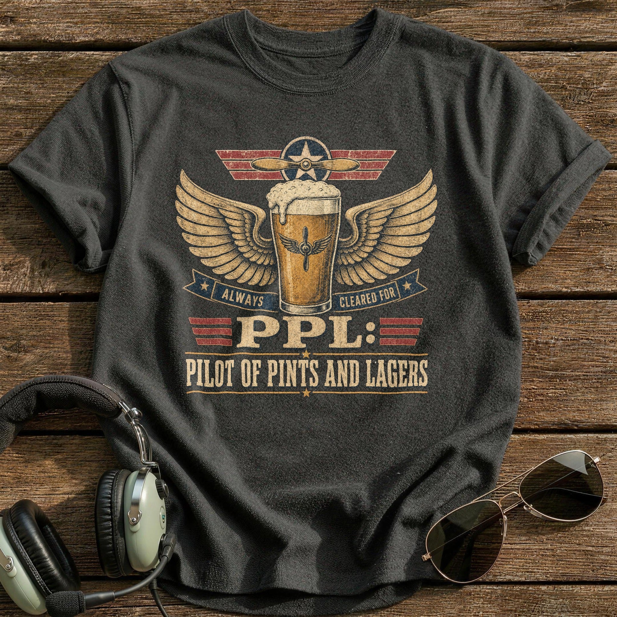 Cleared for Takeoff T-Shirt - Charcoal