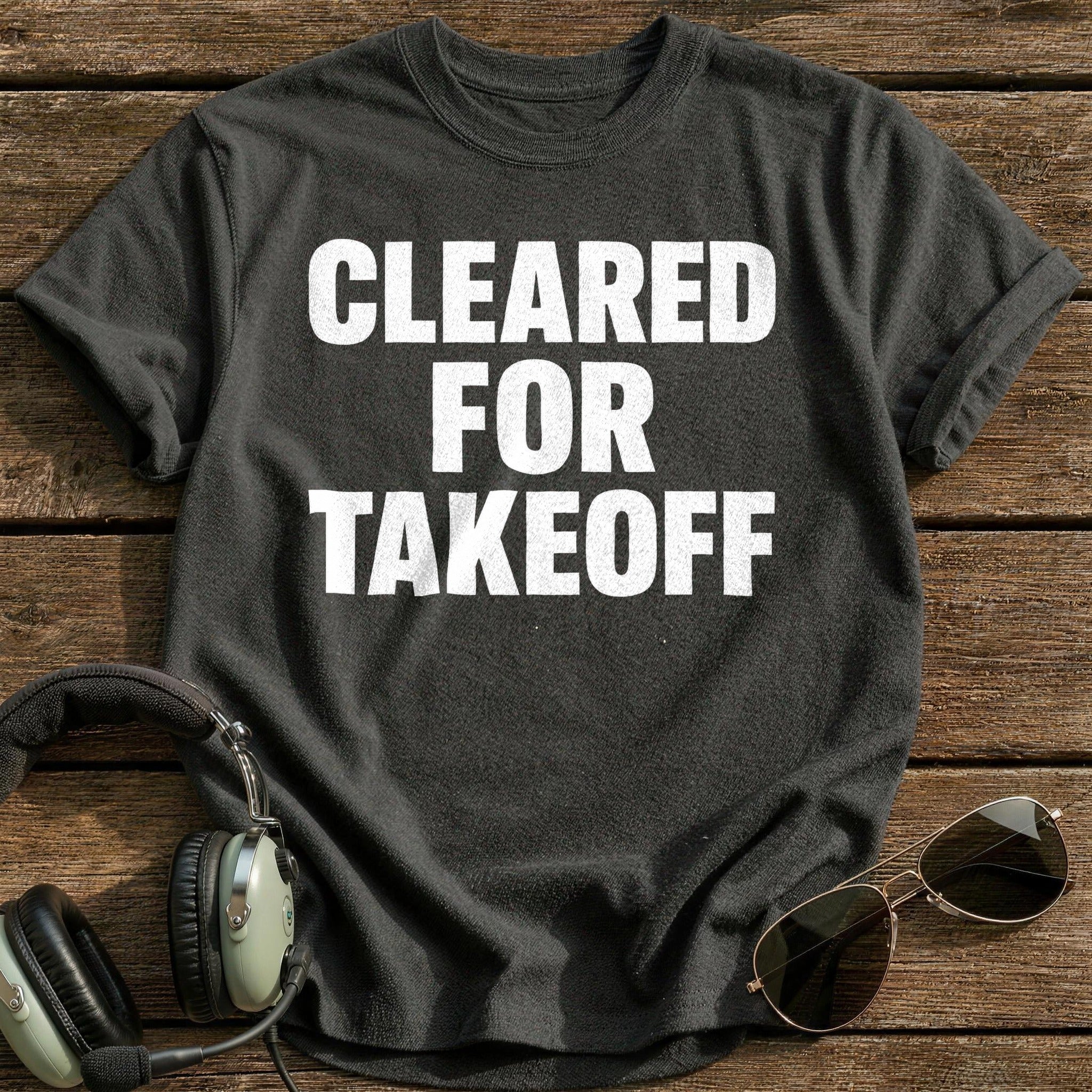 Cleared For Takeoff T-Shirt - Charcoal