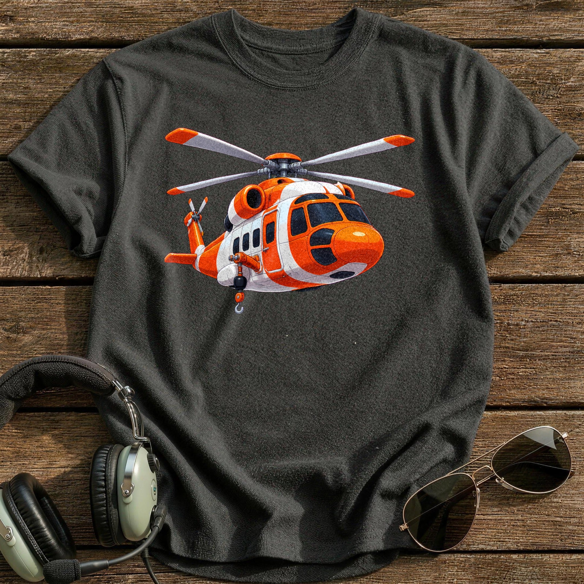 Coastguardheli 45 T-Shirt - Charcoal