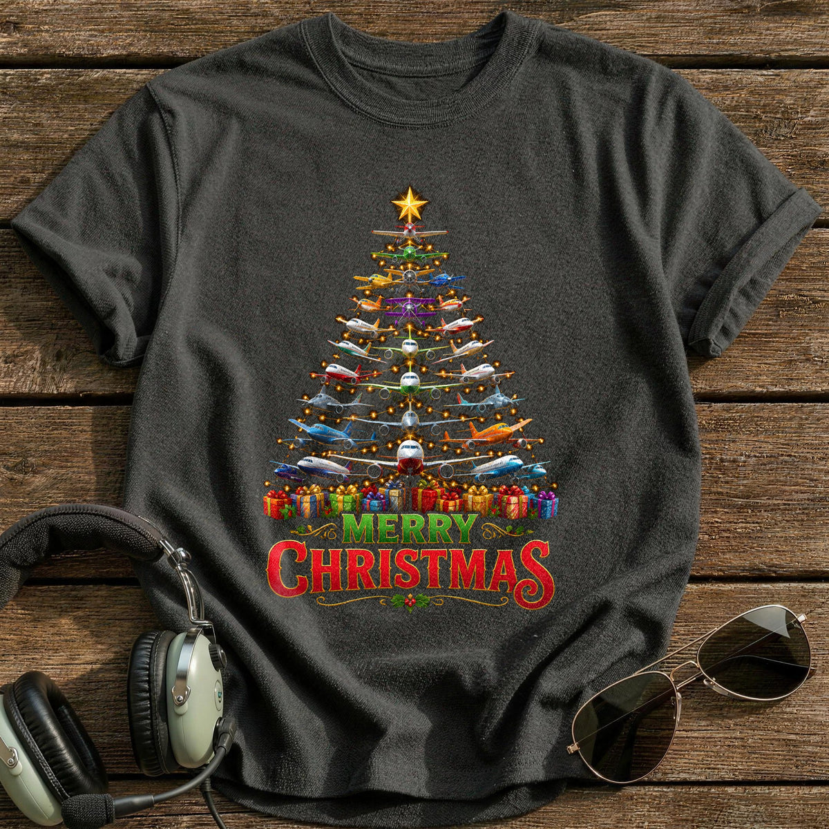 Colourful Plane Tree 74 T-Shirt - Charcoal