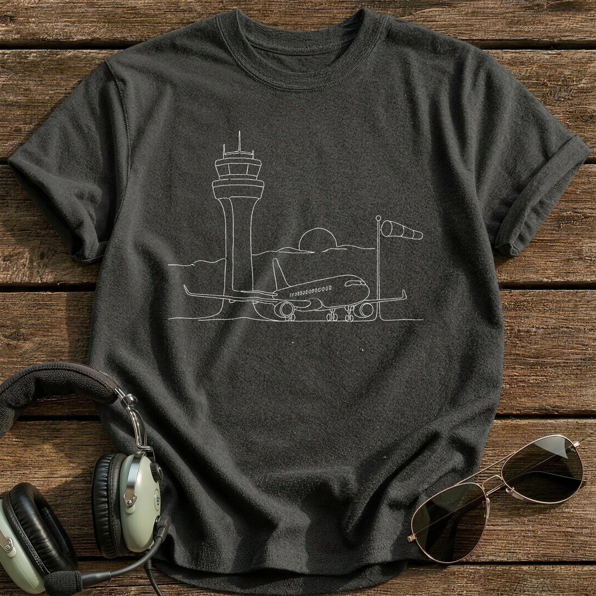 Control Tower Dusk 74 T-Shirt - Charcoal