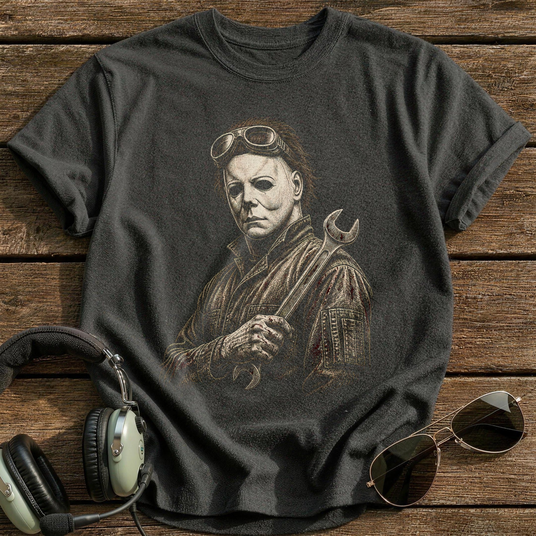 Coverall Etched 26 T-Shirt - Charcoal
