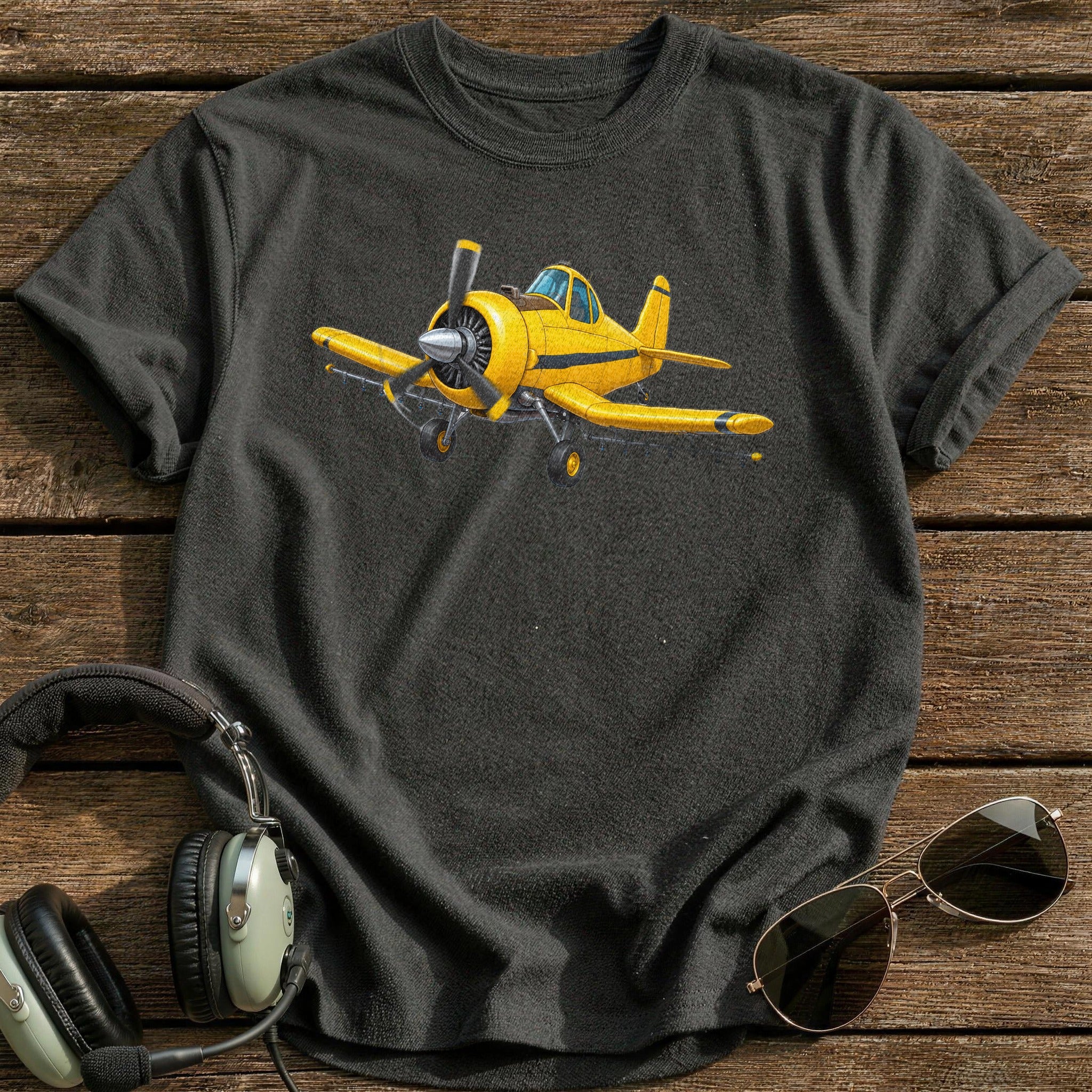 Crop Run Yellow - Charcoal