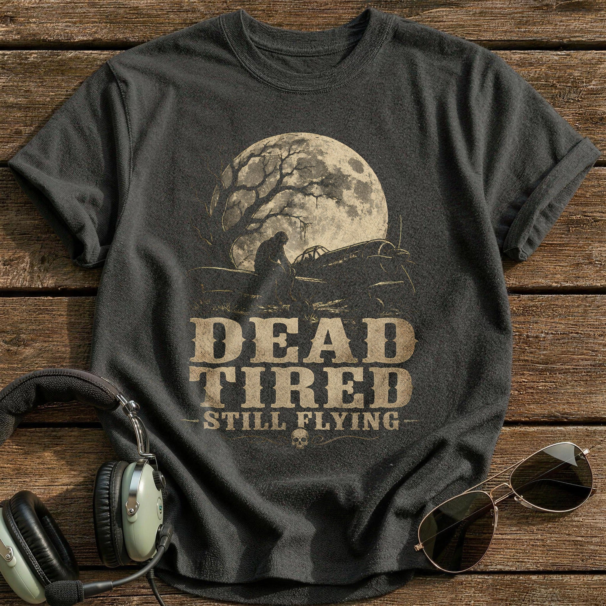 Dead Tired Still Flying - Charcoal
