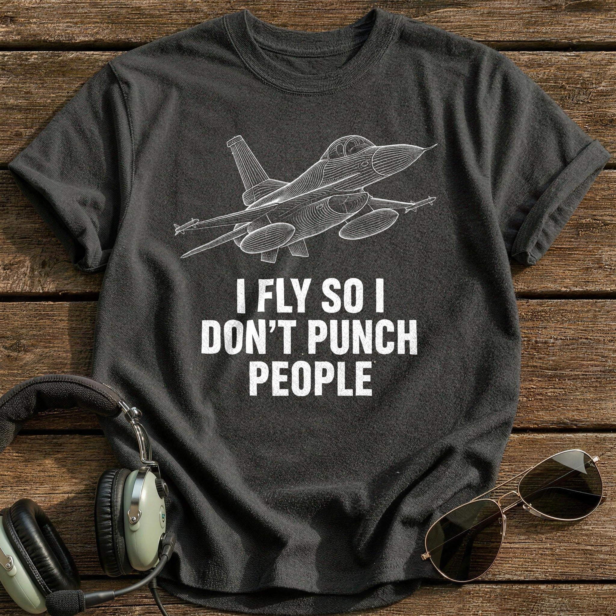 Dont Punch People 74 T-Shirt - Charcoal