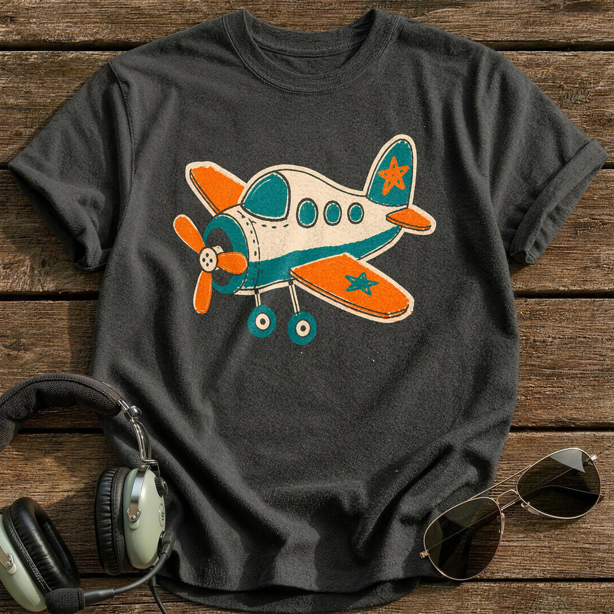 Doodle Squadron T-Shirt - Charcoal