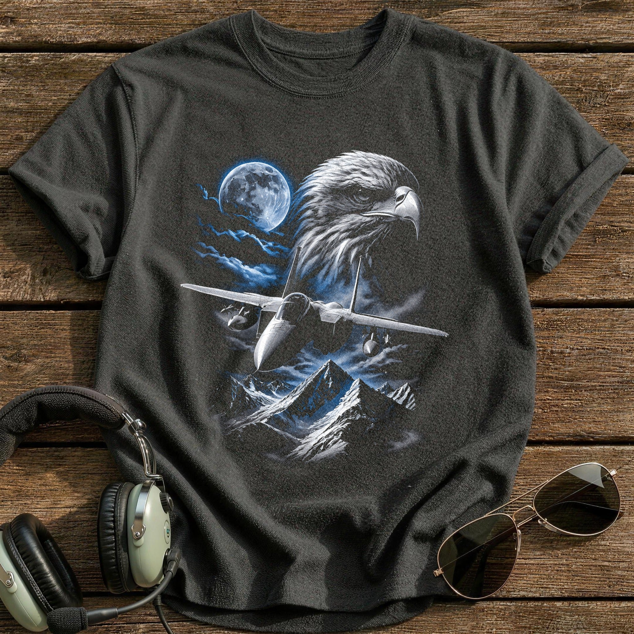 Eagle Jet Mountains T-Shirt - Charcoal